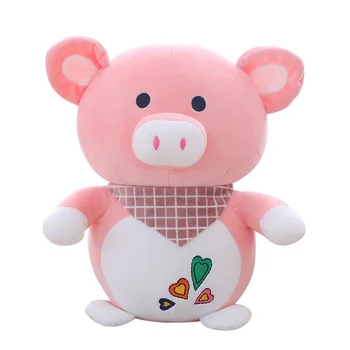 

Love feather cotton, pig scarf, pig plush toy, pink pig doll, comfort pillow pillow doll.