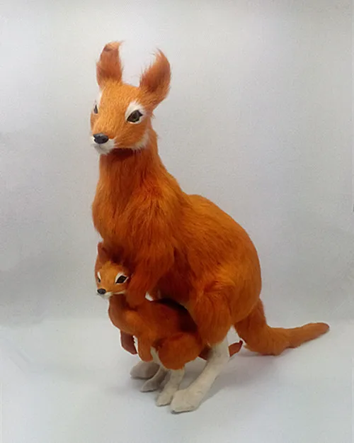 

simulation cute kangaroo 31x34cm model polyethylene&furs camel model home decoration props ,model gift d435