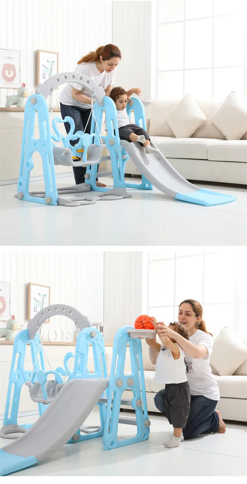 indoor swing and slide for toddlers