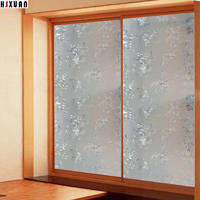 70x100cm decorative window insulation film sunscreen 3d flower cam