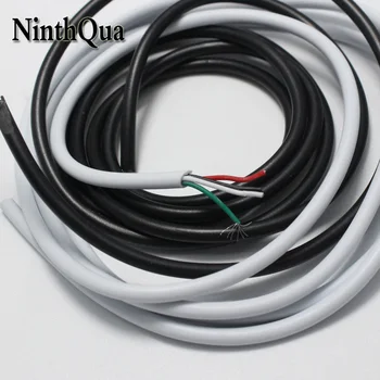 

10metre 4 in 1 wire white black data cable USB DIY plug jack conenctor tablet charging cable the power for Phone ect