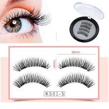 Накладные ресницы магнитные натуральные 2 набор магнитов натуральные длинные без клея длительные несколько магнитных ресниц