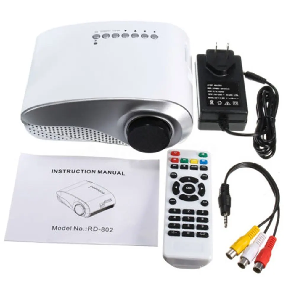 3D Full HD 1080P Mini Projector LED Multimedia Home Theater USB VGA Multi-interface Input HDMI TV AV Portable Projector 3D Full HD 1080P Mini Projector LED Multimedia Home Theater USB VGA Multi-interface Input HDMI TV AV Portable Projector