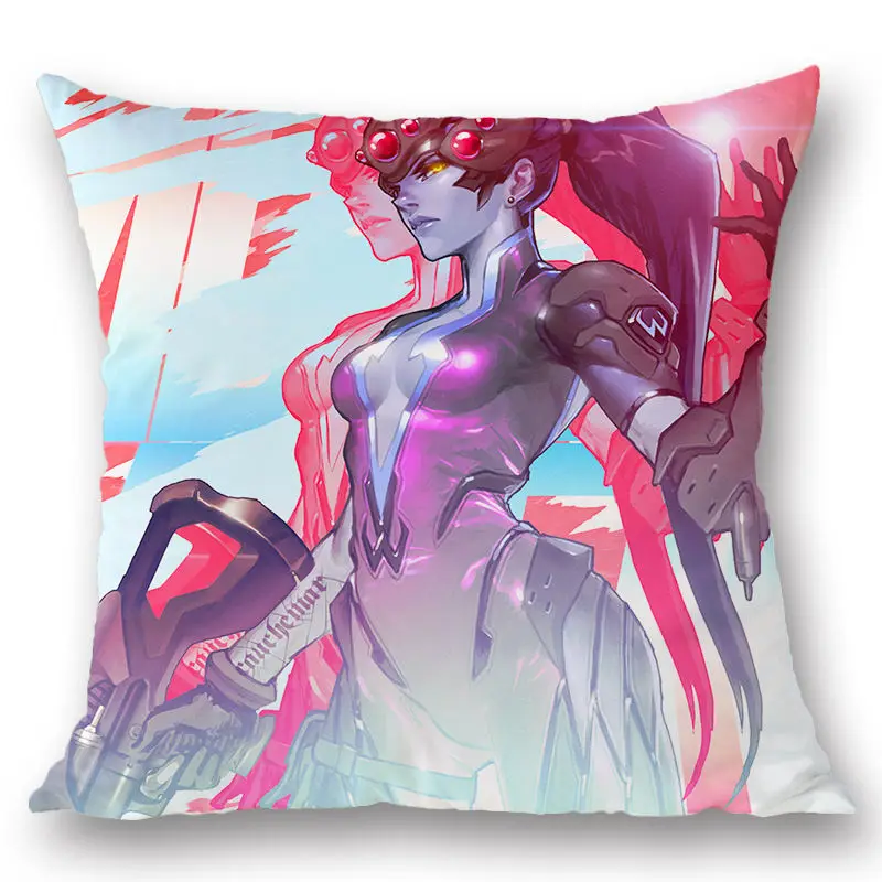 Amellor 45*45 см Overwatch Подушка OW dva Mei Reaper Genji Подушка двухсторонняя Solf Чехол Для подушечки в машину Наволочка на подушку - Цвет: 2