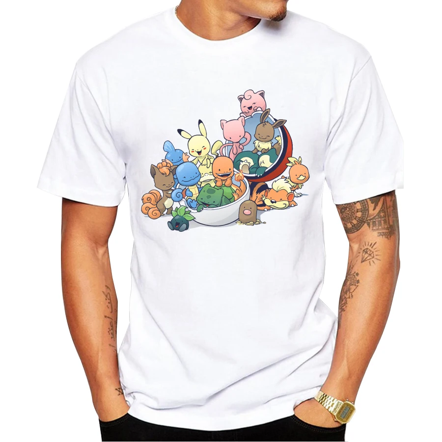 2018-New-Arrivals-Men-Fashion-T-shirt-Short-Sleeve-t-shirts-Pokemon-Go-Spirits-Printed-Funny