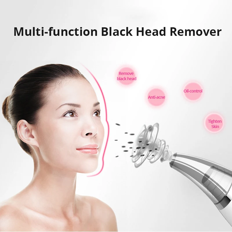 Ceny Wielofunkcyjny elektryczny oczyszczacz do wągrów głębokie czyszczenie porów do ujędrniania skóry kontrola oleju 3 głowice ssące Vacuun 2 AA moc baterii