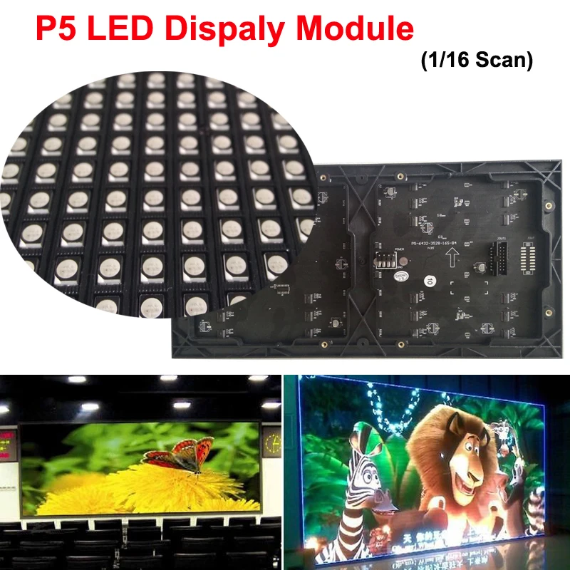 P5 5 мм видео светодиодный Дисплей модуль 64*32 пикселей 1/16 сканирование Премиум качество SMD светодиодный Дисплей Модуль программируемый