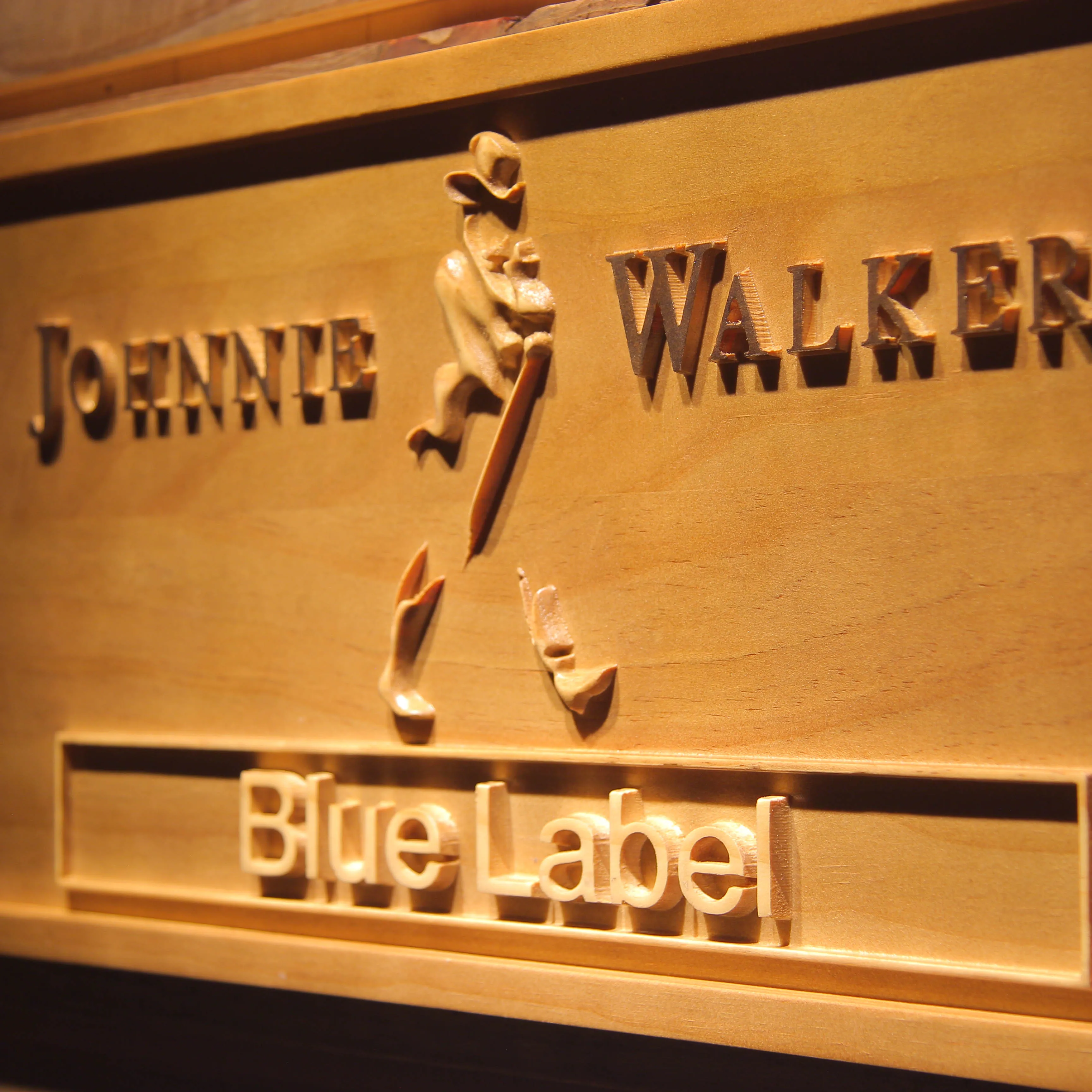 Деревянные 3d знаки Johnnie Walker с синей этикеткой|sign|sign woodsign bar |