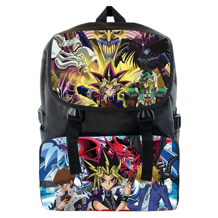 

Anime Duel Monsters Cartoo fashion preppy style Unisex man woman Anime Yugi Muto Mutou Yugi schoolbag canvas travel Backpacks