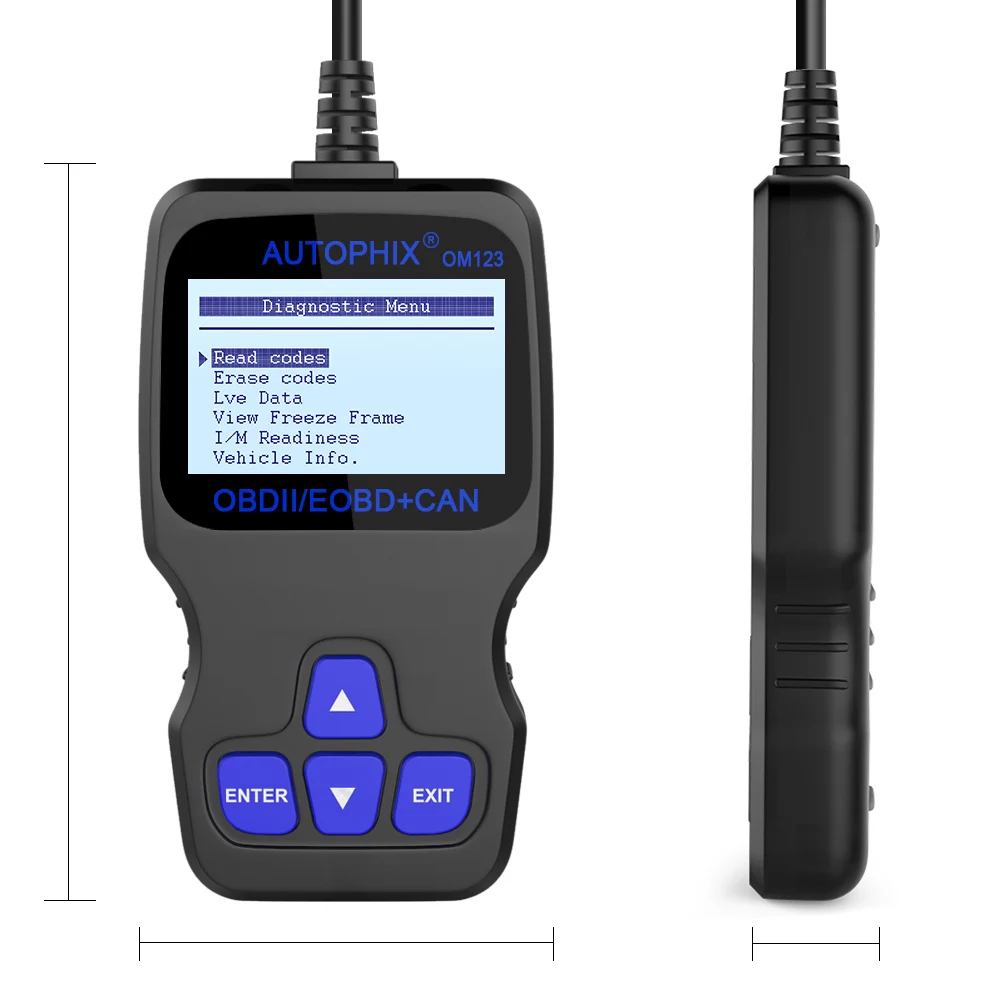 Autophix Om123 OBD2 считыватель кода сканер OBD 2 диагностическое приспособление для