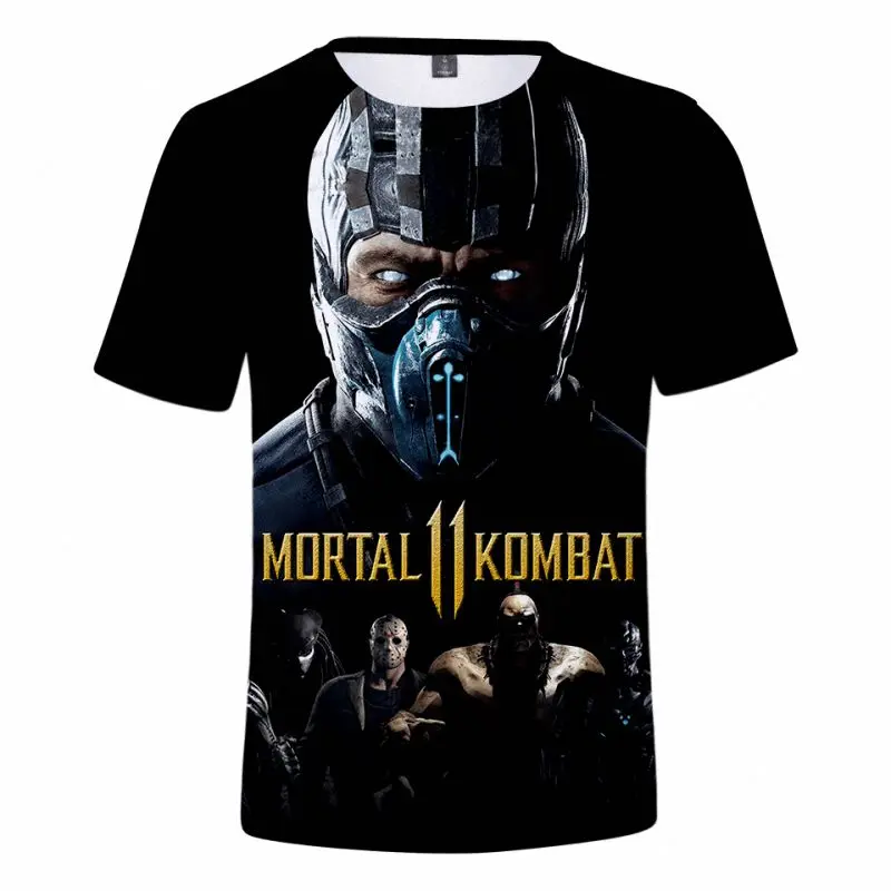 Лето 2019 футболка с 3D принтом Mortal Kombat 11 для мужчин и женщин популярная