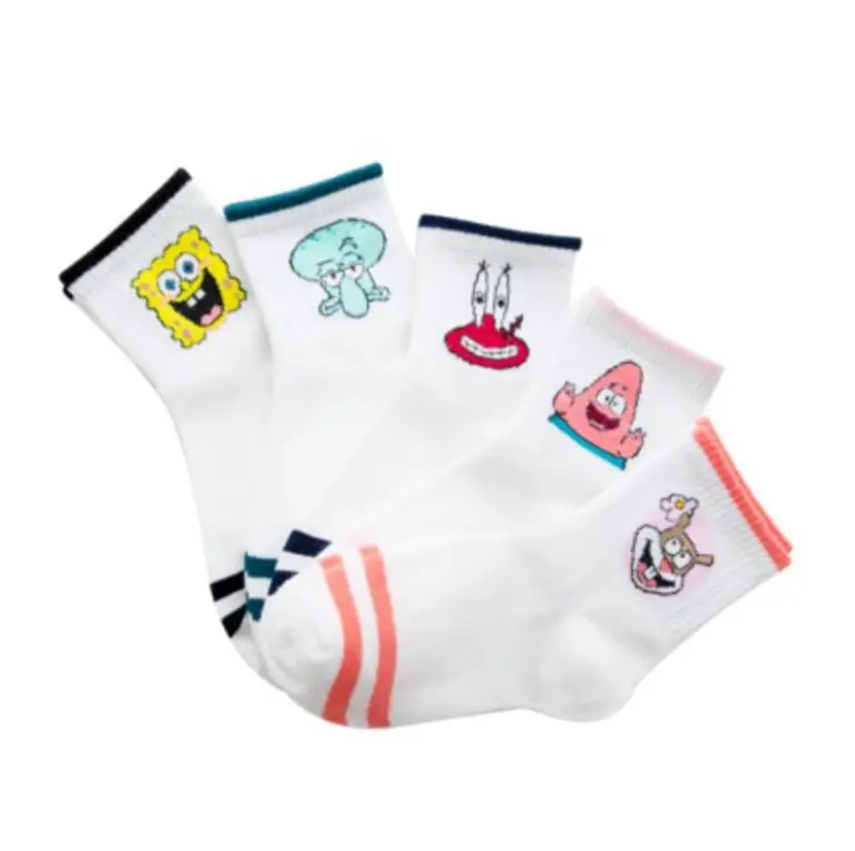 

5 pair/lot Spring and summer new college wind Harajuku cartoon short Socks Women