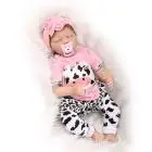 

Realistic Newborn Handmade Lifelike Newborn 55cm Baby Doll Reborn Soft Silicone Vinyl Hair Rooted Gift for Girl hot18mar28