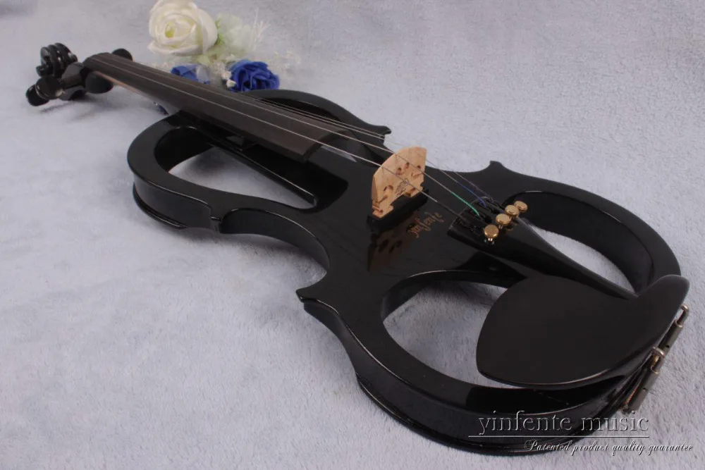 

New whte color 8# 4 string 16'' Electric Viola Silent Solid Wood Body Powerful Sound Case Bow