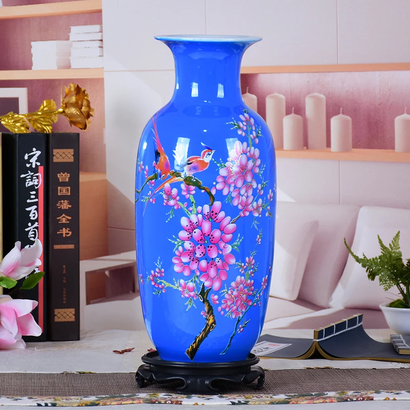 Цзиндэчжэнь, цветная керамическая ваза, современный китайский стиль, прямая табличка, домашняя декоративная ваза, предметы интерьера - Цвет: 04