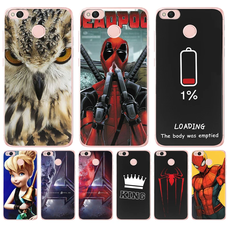 

For Xiaomi Redmi Mi 3S Pro 4X 4A 5A 5 Plus Note 3 4 6 Pro 6A A1 5X A2 6X Lite 8 Pocophone F1 Case Cover king Avengers Deadpool