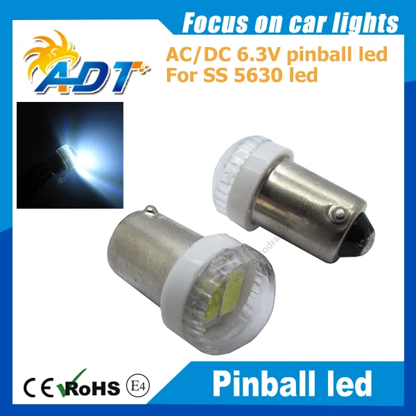100 шт. #44 #47 Ba9s Bayonet AC/DC 6 3 В 5630SMD круглые линзы не светящиеся шарики светодиодная