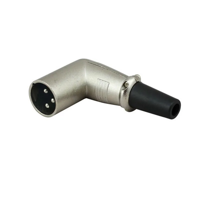 1PC Cannon male Cannon male plug 90 degree welding mixer power amplifier microphone line elbow