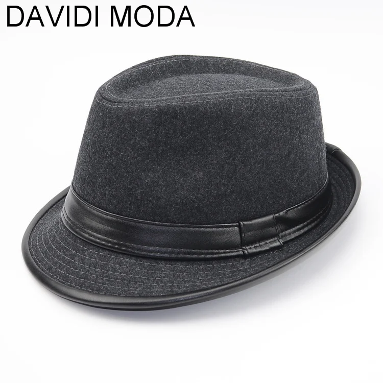 Hat Jazz cap England in autumn and winter men's and women's leather Tan Fage classic gentleman (3)