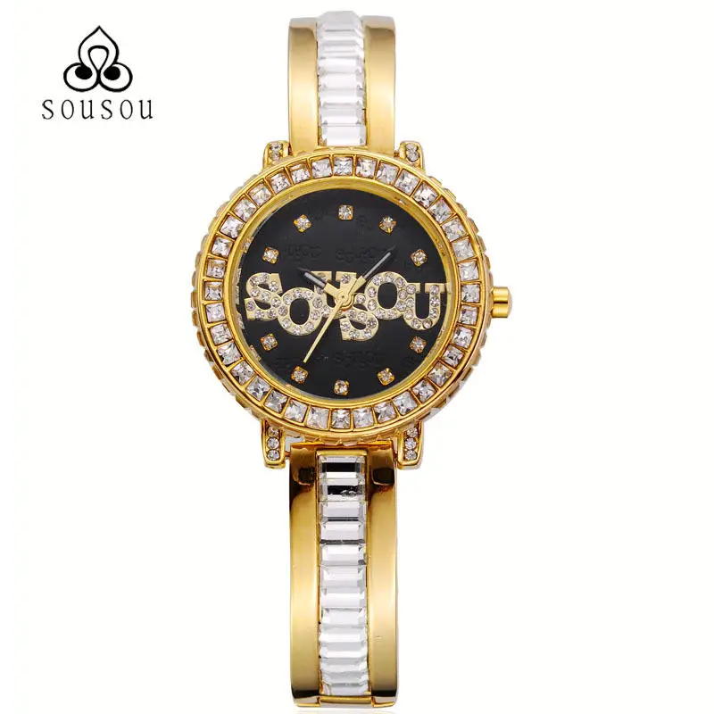 

Metal Bracelets relogio feminino prata e ouro Vintage Watches Ladies Clocks WRistWatCh Geneva Rhinestone Quartz-Watch Women xfcs