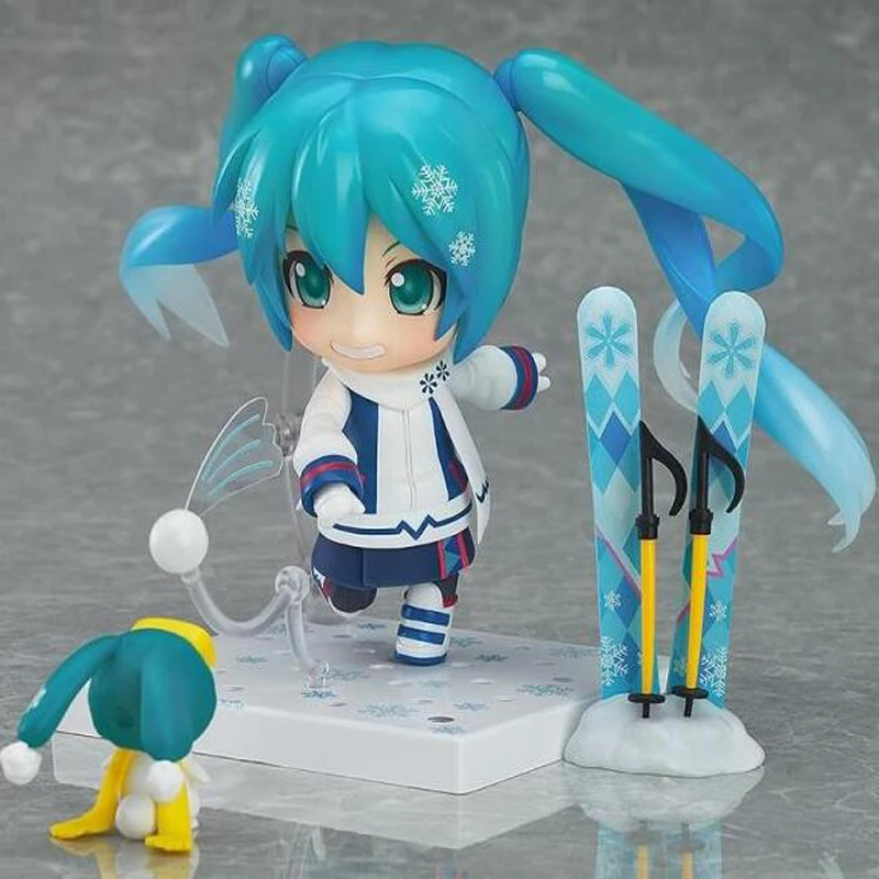 

Action Anime model figure 570# snow miku Snow Owl Ver. 10cm collection toy Nendoroid figures doll gift with box
