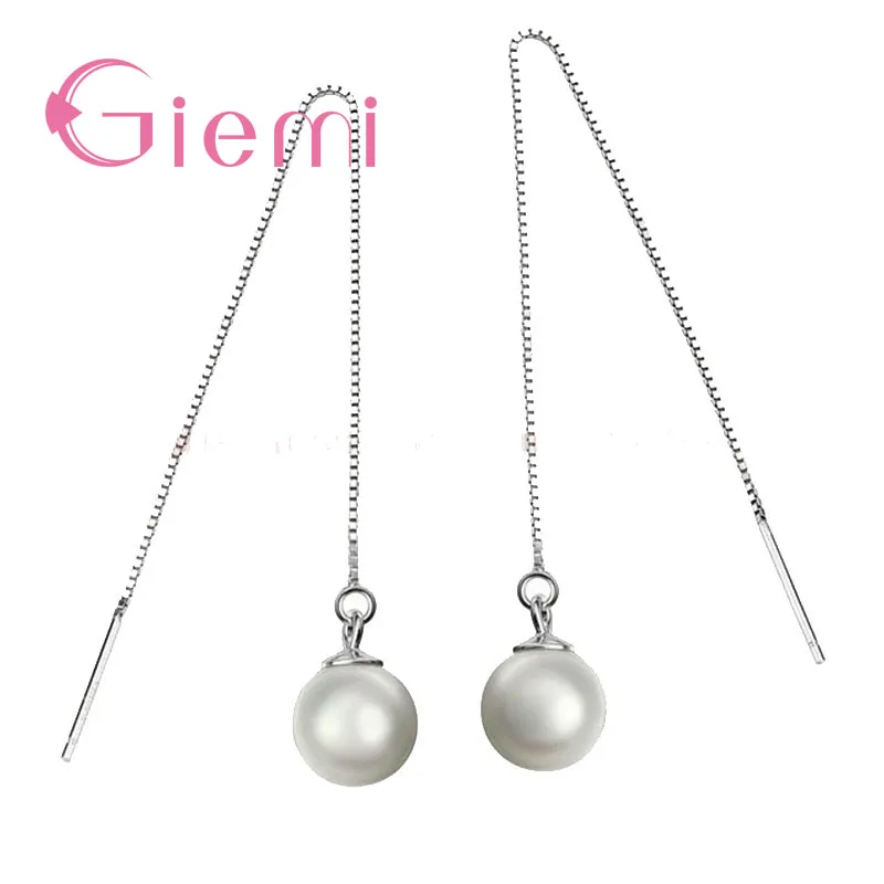 

New Arrival Good Selling Genuine 925 Sterling Silver Colorful Pear Long Earrings For Women Ladies Jewelry Present Wholesale