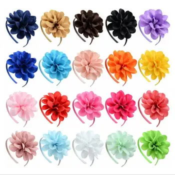 

1PC 20Colors Available Baby Girl Headband Big Flower Baby Girl Hairband Newborn Photography Props Accessories