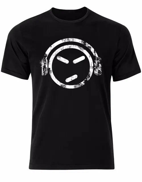 Angry Face Headphones Hipster Millennials Vintage Mens Tshirt Tee Top AL34