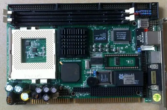 100% OK оригинальная IPC ISA плата HS6637 VER2.1 Промышленная материнская полуразмера CPU