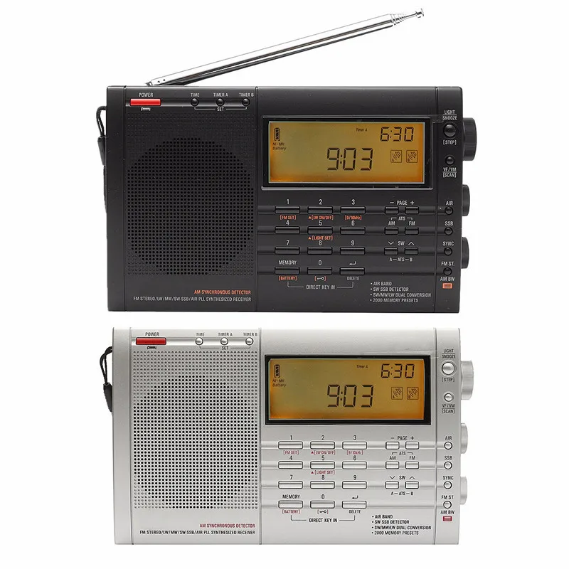 LW MW AIR /</<BLACK/>/> TECSUN PL660 PLL WORLD BAND RECEIVER FM SW