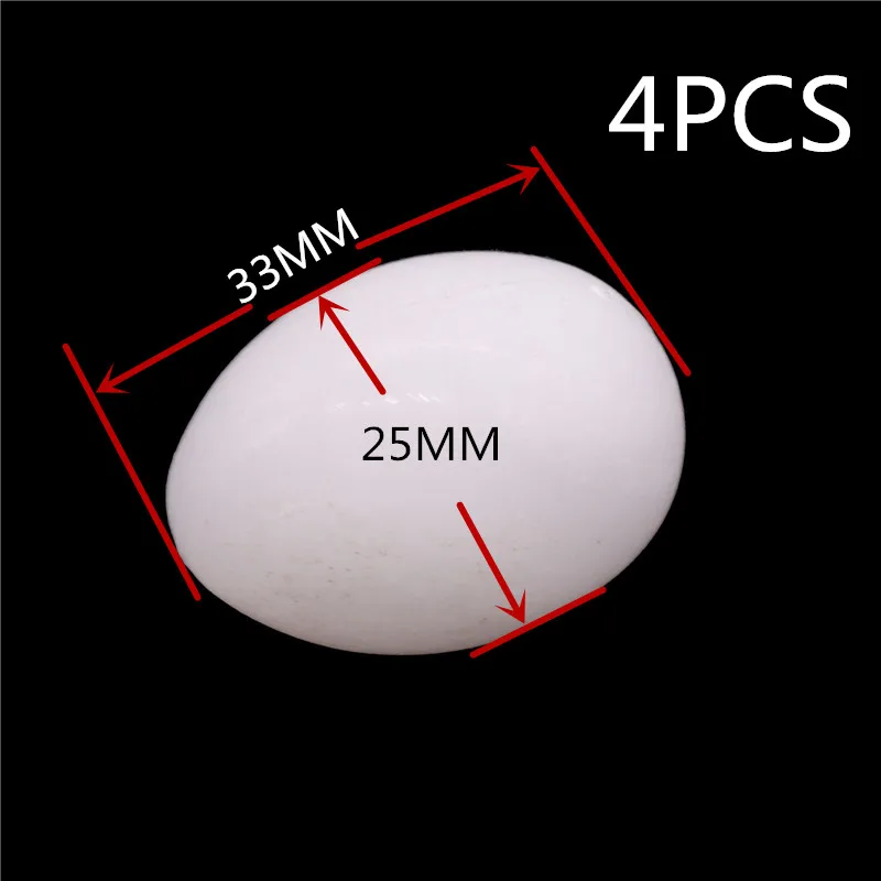 4 шт. гнездовые яйца твердые пластиковые товары для кормления птицы ложное моделирование яиц Твердые голубиные яйца Рисование яйца окрашенное яйцо