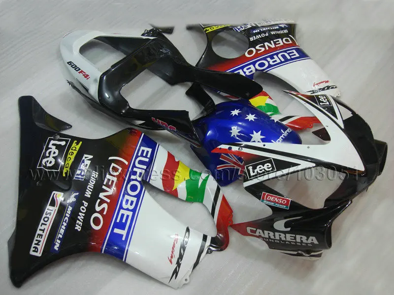 Фабрика мотоцикл обтекатели комплект для Honda CBR 600 F4i 01 02 03 Cbr 2001 2002 2003 Запчасти и