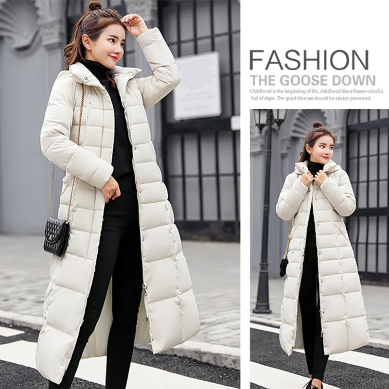 Повседневная женская зимняя куртка X-Long, утолщенный ремень, пальто с капюшоном, парка с мехом, женские куртки CRRIFLZ, новая зимняя коллекция - Цвет: White--No Fur