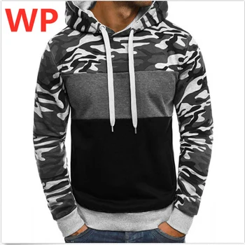 

WP For Men's Camouflage Printed brand Team Logo male hoodies autumn clothes For men's sweatshirts pullover long sleeve patchwork