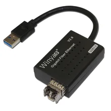 Winyao USB1000F-SX USB3.0 Gigabit волокно Ethernet сетевой адаптер 850nm многомодовый оптический приемопередатчик модуль SFP NIC 550 м