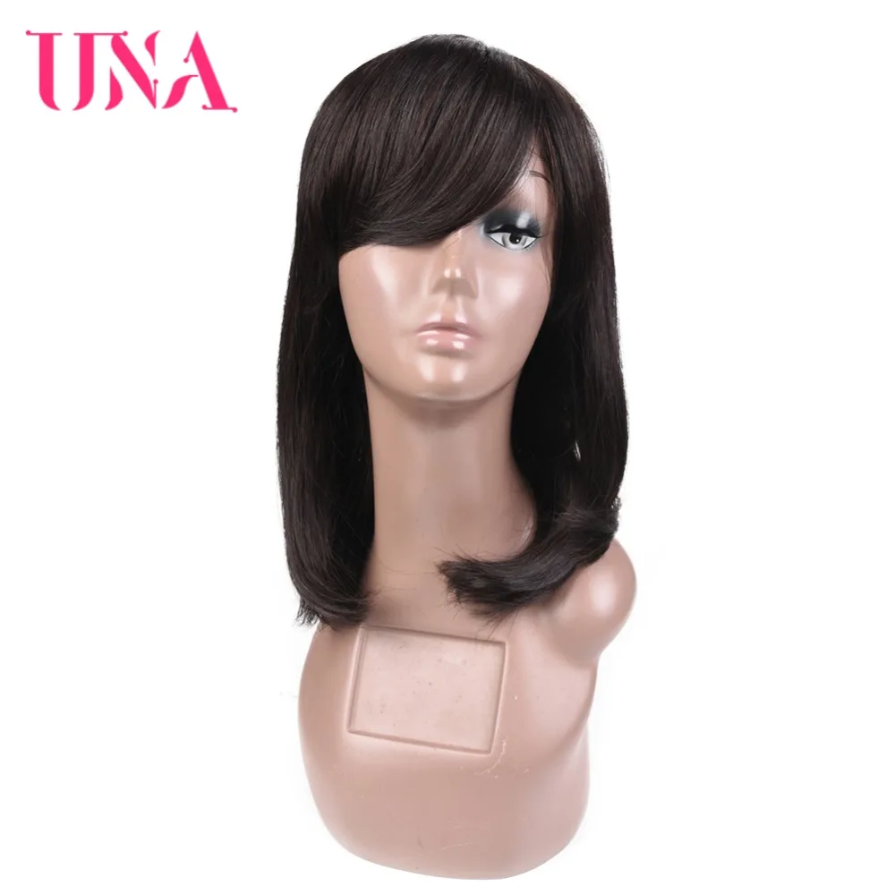 

UNA Long Straight Wigs Peruvian Straight Hair Wigs Non Remy Peruvian Hair Wigs 120% High Density Long Human Hair Wigs LDH665MN