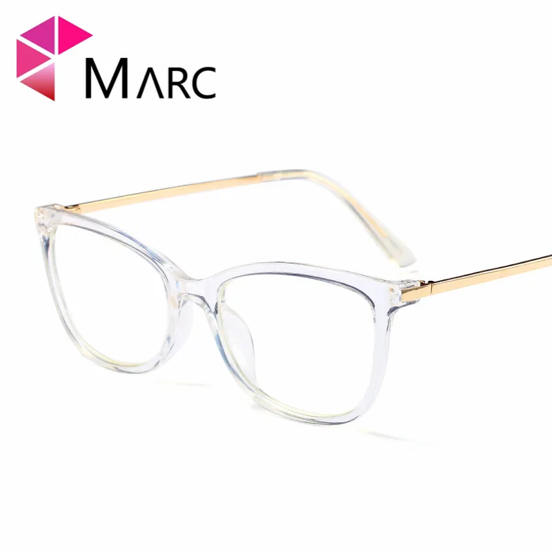 

MARC WOMEN MEN Reading Optical Black Plain glass spectacles glasses Literature and art retro classic Plastic