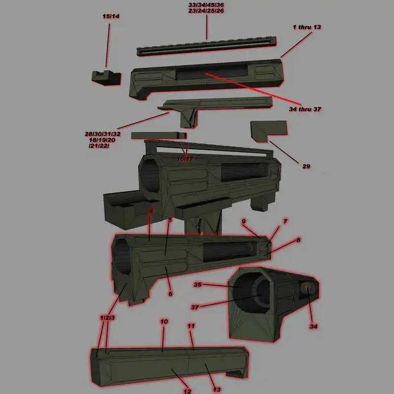 DIY 1: 1Cheytac M200 интервенция снайперская винтовка Бумажная модель Сборка ручной работы 3D игра-головоломка детская игрушка