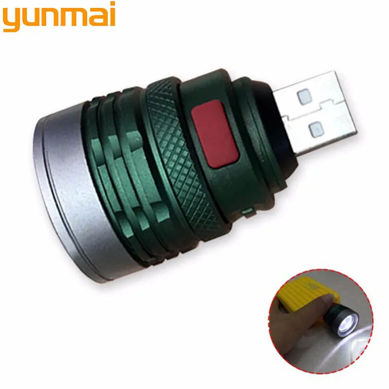 USB удобный мощный светодиодный фонарик портативный мини масштабируемый 3 режима карманный фонарь Lanterna lightitng для охоты и кемпинга