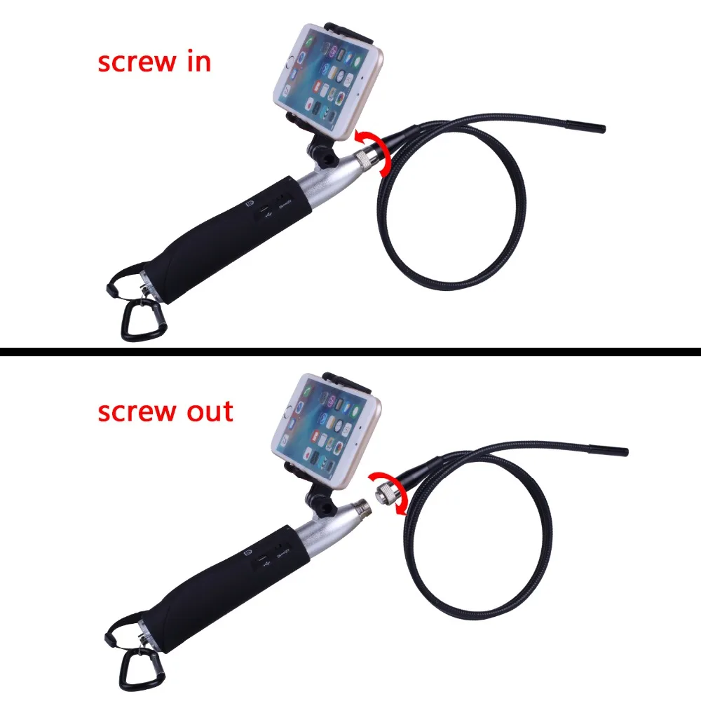 10-Wireless mini camera Connection Handle Endoscope for android IOS 8mm HD Endoscope Car Narrow Path Inspection Tool