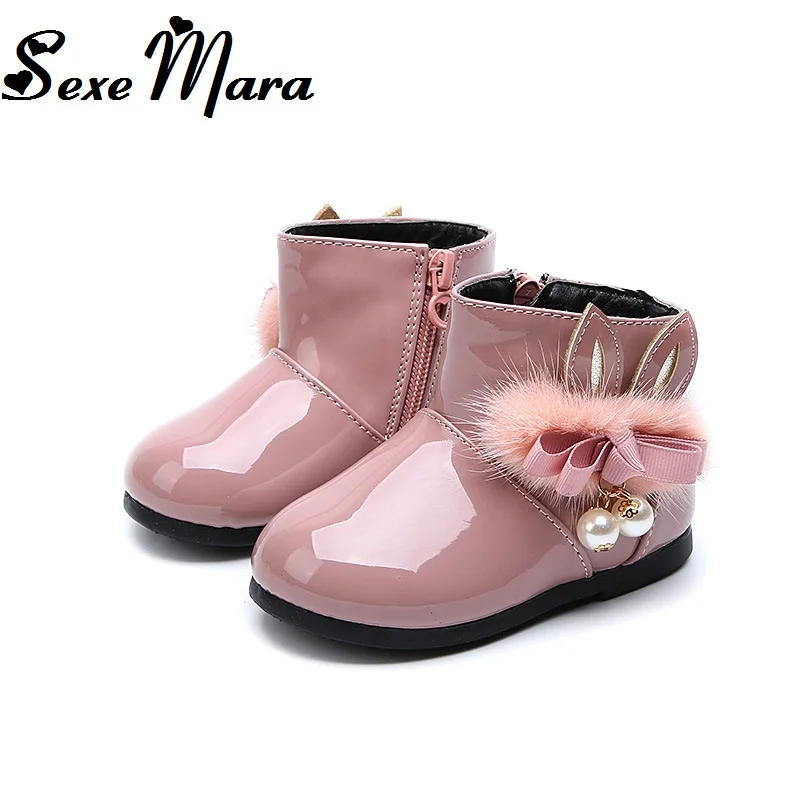 Children's Shoes 2017 New Girls Footwear Kids Patent Leather Pearl