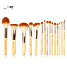 Jessup Brand 15pcs Beauty Bamboo Professional Makeup Brushes Set Make up Brush Tools kit Foundation Powder Definer Shader Liner