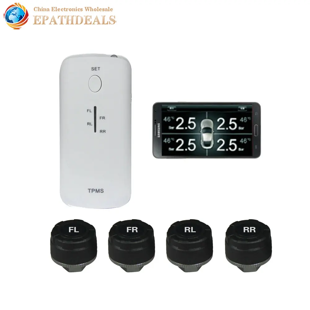 Bluetooth TPMS Wireless Auto Car Tire Pressure and Temperature