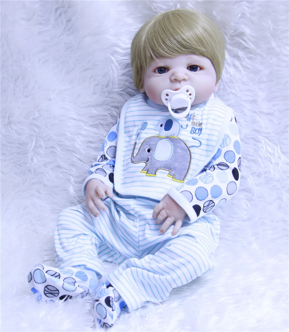 55 см силиконовая кукла reborn baby boy игрушка как настоящая живая для новорожденных
