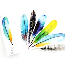 30 шт./компл. милый творческий Красочный перо Бумага закладки канцелярские закладки книга клип офисные аксессуары школы bookends