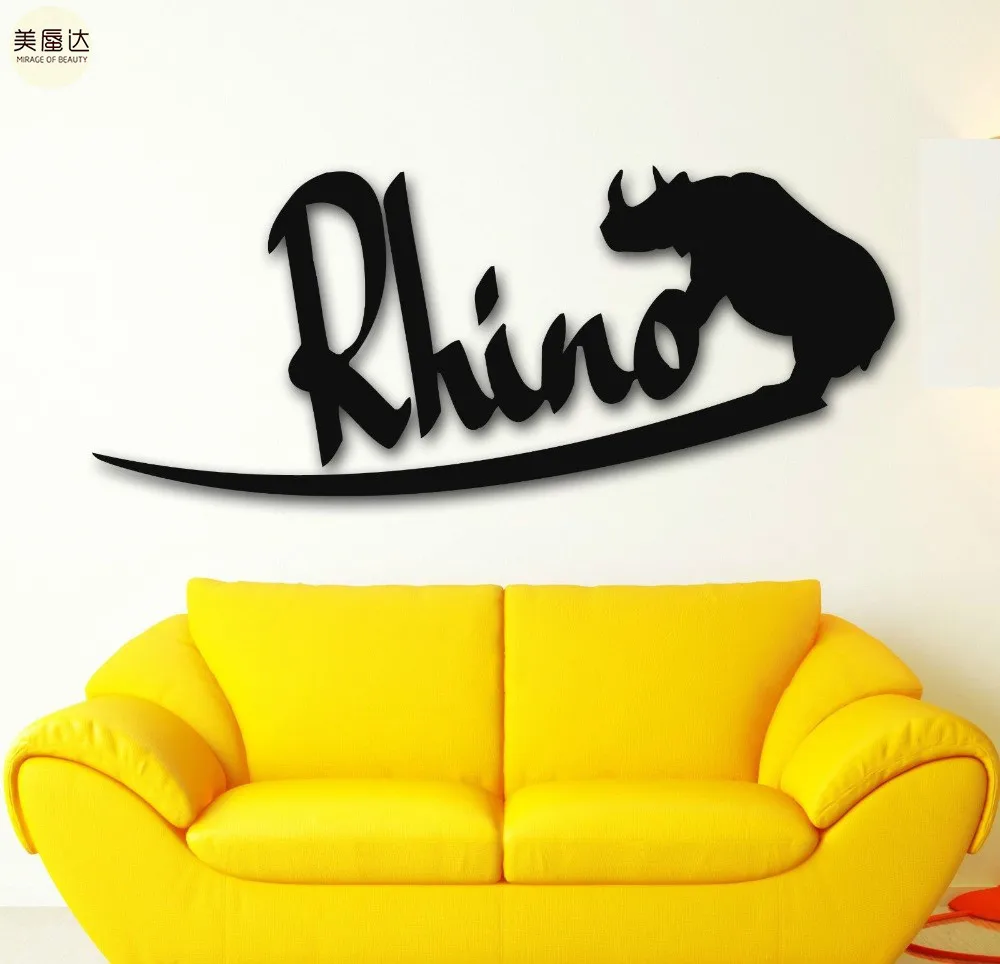 Wall Stickers Vinyl Decal African Rhino Animal Nature Tribal
