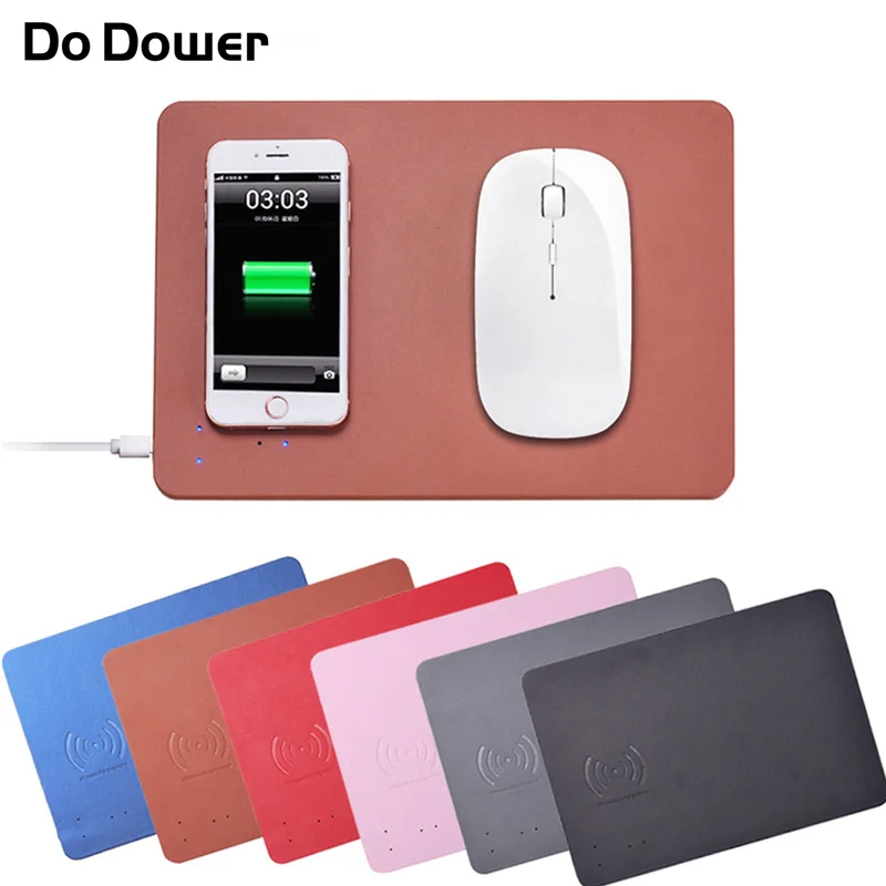 Do Dower Qi Wireless Fast Charger Mouse Pad/Mat for IPhone 8 8 Plus for IPhone X for Samsung Galaxy S8/7 desk pad mousepad