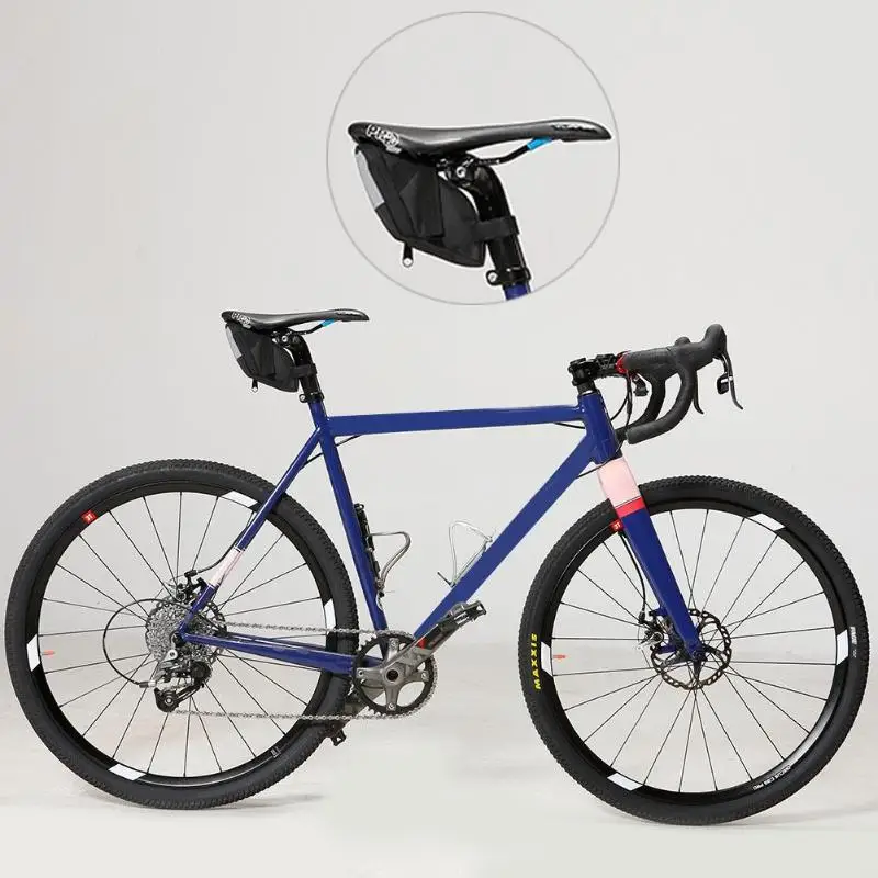 Excellent 1.2L Polyester Bicycle Saddle Bag Waterproof Cycling Back Seatpost Bags Pouch Bike Rear Seat Tail Package For Road Vehicles MTB 3