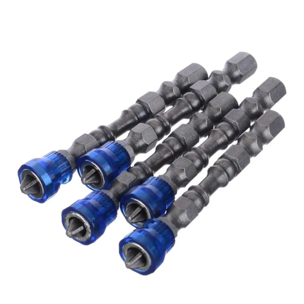 

New 5Pcs Anti-Slip Electric Hex Magnetic Screwdriver S2 PH2 Single Head Screw Driver Bit Tool Hand Tools