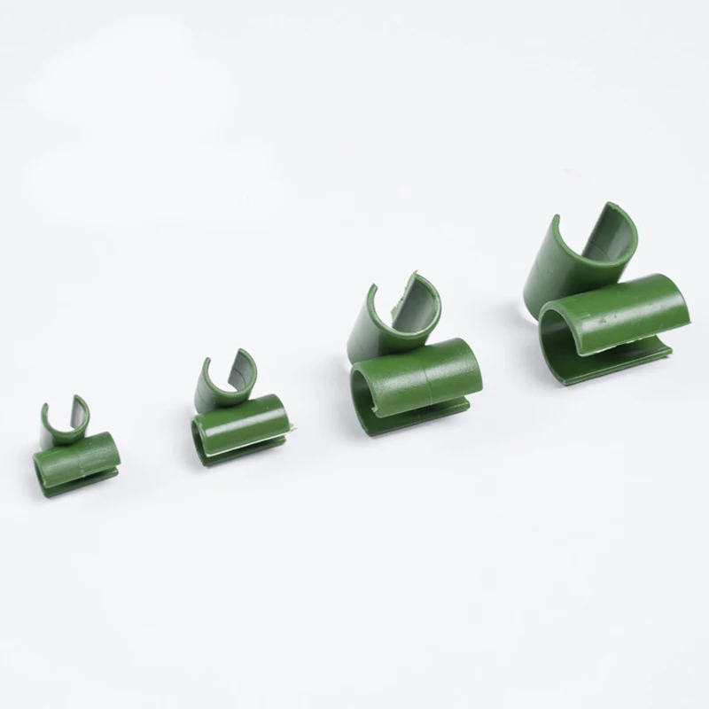 100pcs-Pack Cross Buckle Plant Supports 8/11/16/20MM Pillar Tray Bracket Fixed Clamp Garden Hose Pipe Clap Agriculture